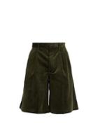 Matchesfashion.com Comme Des Garons Shirt - Loose Fit Corduroy Cotton Shorts - Mens - Khaki