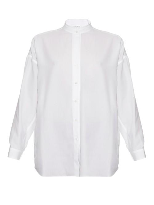 Helmut Lang Open-back Cotton-twill Shirt
