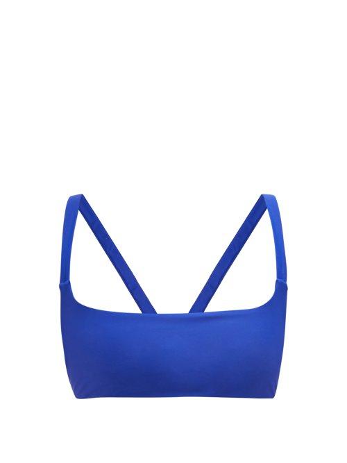 Matchesfashion.com Jade Swim - Revel Square Neck Bikini Top - Womens - Blue