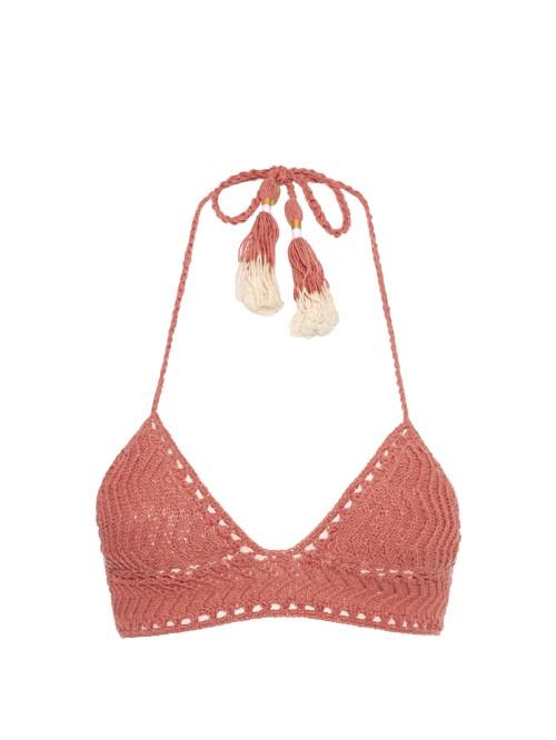 She Made Me Laharia Crochet Triangle Bikini Top