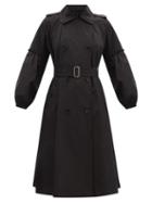 Matchesfashion.com Max Mara - Empoli Cotton Notch Lapel Balloon Slv Overcoat W R - Womens - Black