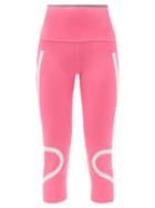 Matchesfashion.com Adidas By Stella Mccartney - Truepace High-rise Cropped Leggings - Womens - Pink