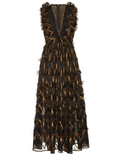 Dolce & Gabbana Deep V-neck Fil Coup Dress