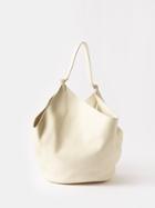 Khaite - Lotus Medium Leather Handbag - Womens - Ivory