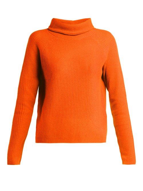 Matchesfashion.com Allude - Roll Neck Cashmere Sweater - Womens - Orange