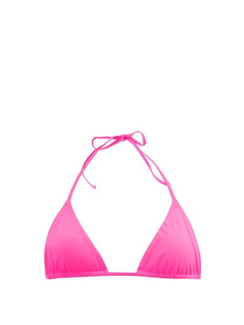 Matchesfashion.com Mara Hoffman - Rae Recycled-fibre Bikini Top - Womens - Pink