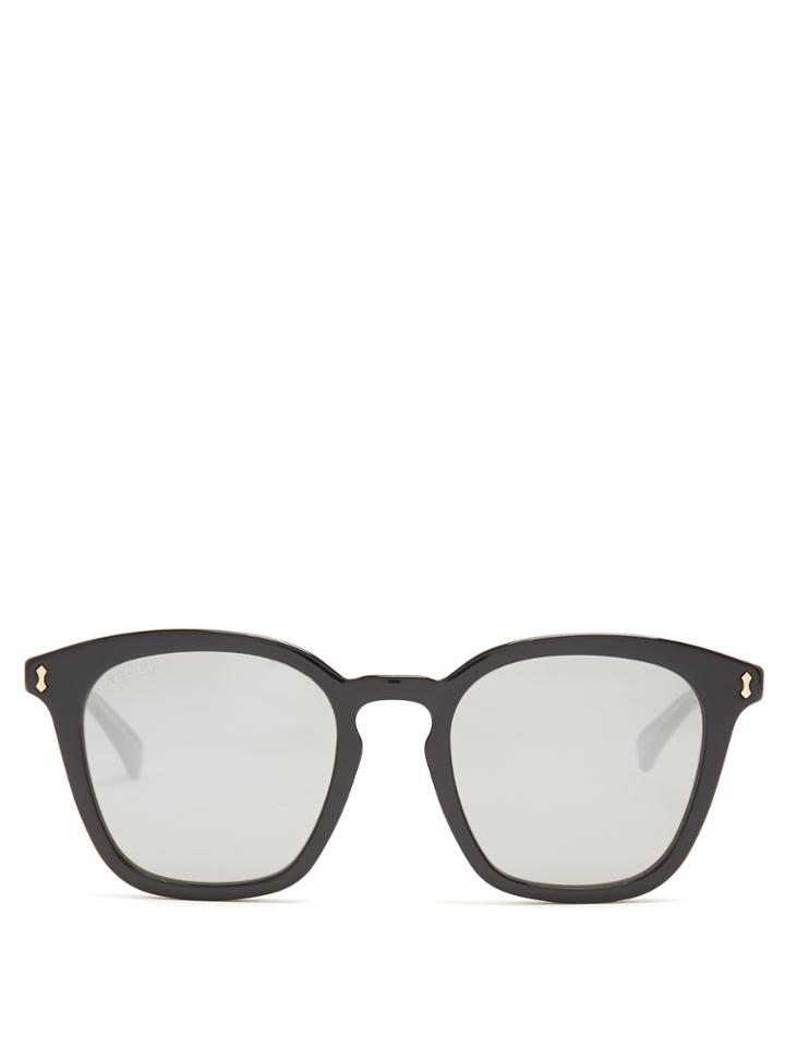 Gucci Square-frame Mirrored Acetate Sunglasses