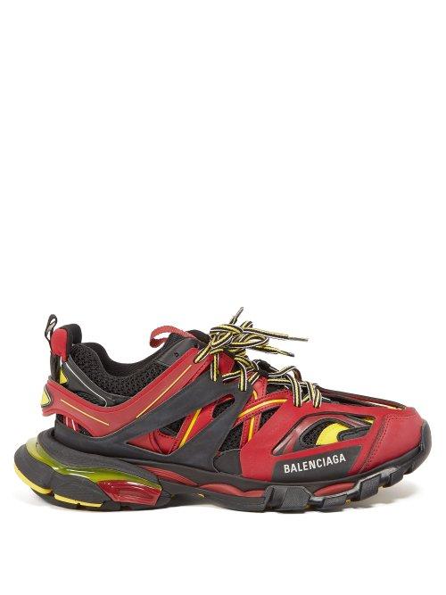 Matchesfashion.com Balenciaga - Track Low Top Leather Trainers - Mens - Red