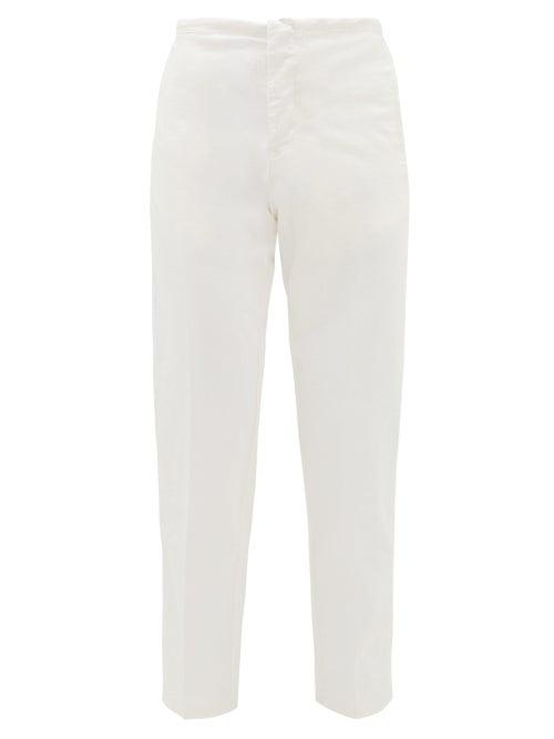 Matchesfashion.com J.w. Brine - Craig Drawstring-tie Linen-blend Trousers - Mens - White