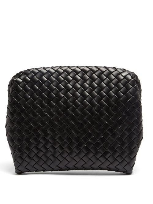 Mens Bags Bottega Veneta - Intrecciato Leather Pouch - Mens - Black