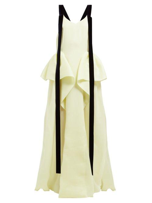 Matchesfashion.com Roksanda - Tirese Cascade Panel Organza Gown - Womens - Yellow