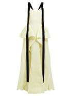 Matchesfashion.com Roksanda - Tirese Cascade Panel Organza Gown - Womens - Yellow
