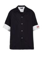 Matchesfashion.com Calvin Klein 205w39nyc - Logo Embroidered Cotton Poplin Shirt - Mens - Navy