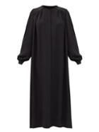 Matchesfashion.com La Collection - Bea Silk-crepe Midi Shirt Dress - Womens - Black
