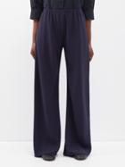 The Row - Gala Double-cady Wide-leg Trousers - Womens - Navy