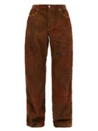 Matchesfashion.com Phipps - Tie-dye Studded Cotton-corduroy Trousers - Mens - Brown Multi