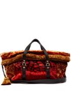 Matchesfashion.com Versace - Tasselled Printed Velvet Bag - Womens - Red Multi