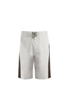 Matchesfashion.com Lanvin - Side Stripe Cotton Shorts - Mens - White