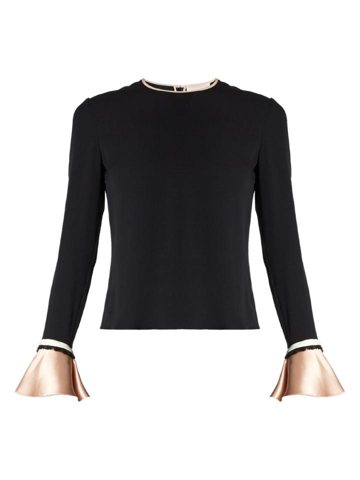 Roksanda Saba Fluted-sleeve Georgette Top