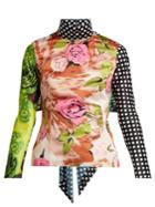 Richard Quinn Tie-back Floral-print Panelled Top
