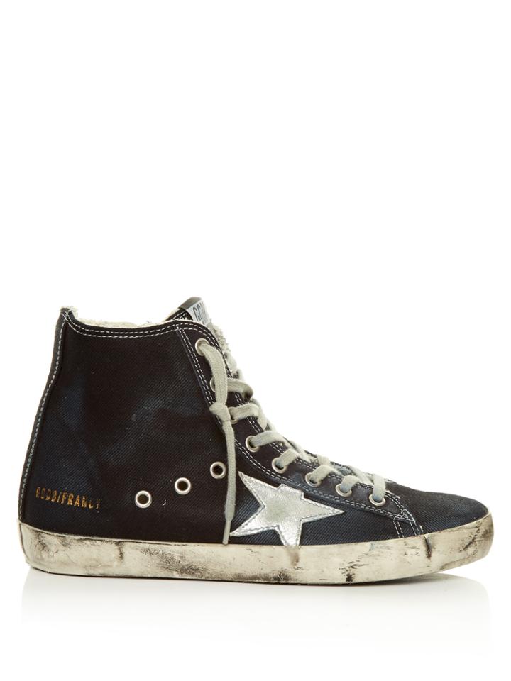 Golden Goose Deluxe Brand Francy High-top Denim Trainers