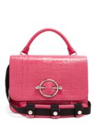 Matchesfashion.com Jw Anderson - Crocodile Effect Leather Bag - Womens - Pink