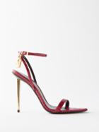 Tom Ford - Naked 105 Croc-effect Leather Sandals - Womens - Red Gold
