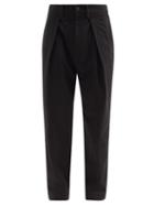 Matchesfashion.com Toogood - The Driver Pleated Cotton-twill Trousers - Mens - Black
