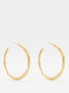 Completedworks - Medium Crushed Recycled 14kt Gold-vermeil Hoops - Womens - Gold
