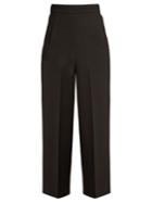 Roland Mouret Ward High-rise Wool-crepe Cropped Trousers
