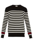 Saint Laurent Crew-neck Striped Wool Sweater