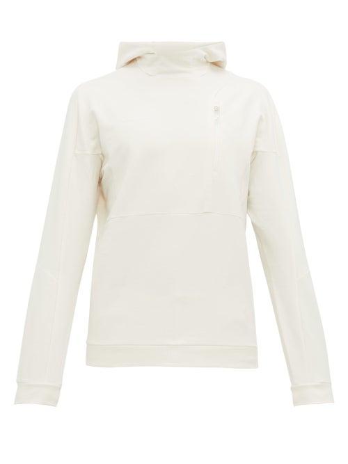 Matchesfashion.com Mammut Delta X - Zun 3d Logo Cotton Blend Hooded Sweatshirt - Mens - White