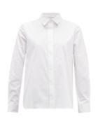 Matchesfashion.com The Row - Yssetra Cotton Blend Poplin Shirt - Womens - White