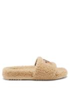 Gucci - X The North Face Shearling Slides - Womens - Beige