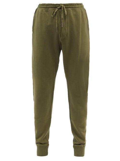 Tom Ford - Cotton-jersey Track Pants - Mens - Khaki
