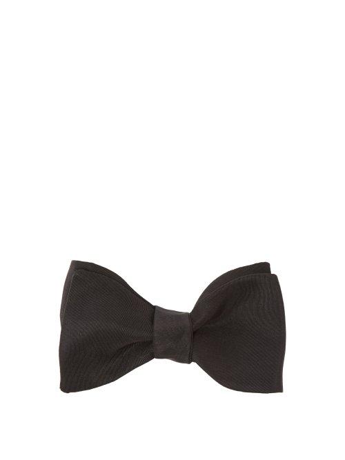 Matchesfashion.com Dunhill - Mulberry Silk Bow Tie - Mens - Black