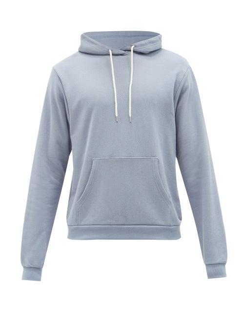 John Elliott - Beach Cotton-jersey Hooded Sweatshirt - Mens - Blue