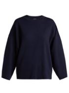 Matchesfashion.com Allude - Wide Sleeve Wool Sweater - Womens - Navy
