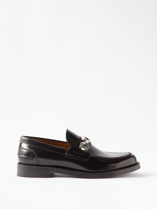 Burberry - Broadbrook Studded Leather Loafers - Womens - Black
