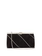 Matchesfashion.com Christian Louboutin - Palmette Crystal Embellished Suede Cross Body Bag - Womens - Black Multi