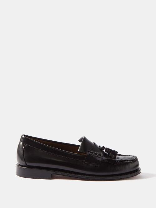 G.h. Bass & Co. - Weejun Heritage Layton Ii Kilt Leather Loafers - Mens - Black