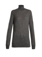 Matchesfashion.com Raey - Roll Neck Fine Knit Cashmere Sweater - Womens - Charcoal