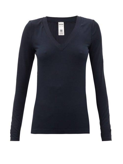 Ladies Lingerie Wolford - Aurora Biodegradable Modal-blend Top - Womens - Navy