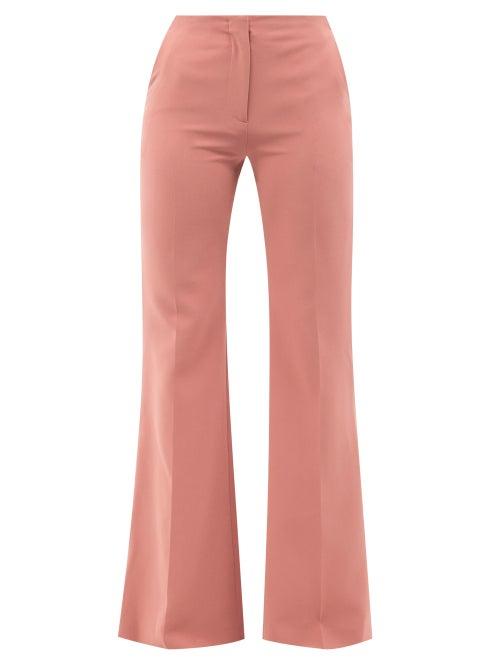 Altuzarra - Newton Flared-leg Cady Suit Trousers - Womens - Pink