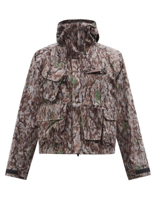 South2 West8 - River Trek Hooded Camouflage-print Cotton Coat - Mens - Grey Multi