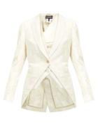 Matchesfashion.com Ann Demeulemeester - Floral-embellished Cotton Jacket - Womens - White