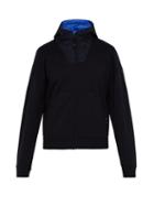 Matchesfashion.com Prada - Nylon Panelled Cotton Hooded Track Top - Mens - Navy Multi