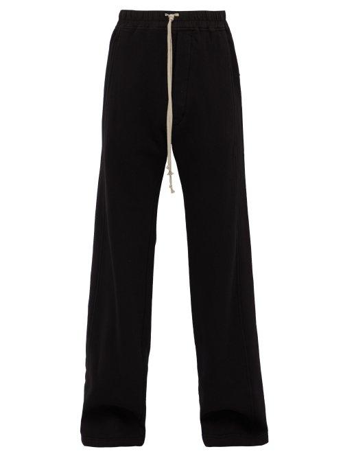 Matchesfashion.com Rick Owens Drkshdw - Press Stud Wide Leg Cotton Track Pants - Mens - Black