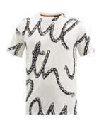 Mens Rtw Paul Smith - Rope Logo-print Organic-cotton Jersey T-shirt - Mens - White