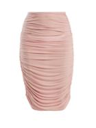 Norma Kamali Shirred High-rise Ruched Skirt